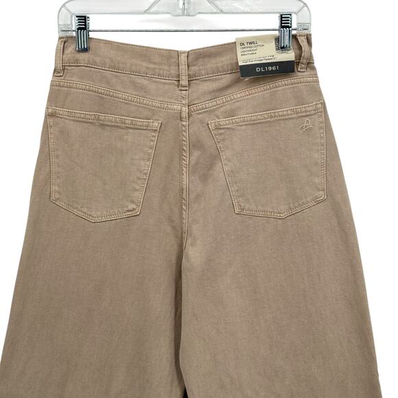 DL1961 Wide Leg Hepburn Jeans High Rise SZ 26 Women's Moonstone Tan NEW Comfort - Picture 15 of 16